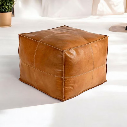 Leather boho genuine - genuine, unstuffed