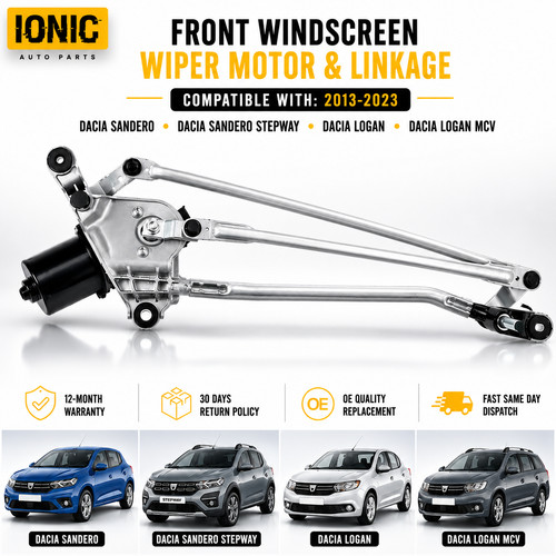Front windscreen wiper motor - front,