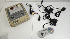 Super Nintendo SNES Games Console With Controllers and Supwr Mario All Stars