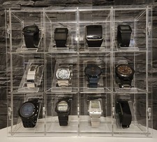 12 Watch Jewellery Collection Display Frame Case Stand Wall Cabinet with COVER