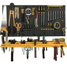 Wall Mounted Garage Workshop Tool Organiser & Peg Board Storage Panel Rack Kit
