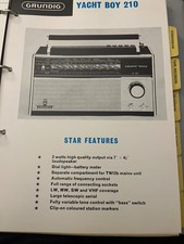 GRUNDIG YACHT BOY 210 SPEC