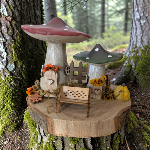 Mushroom toadstool cottage - mushroom,