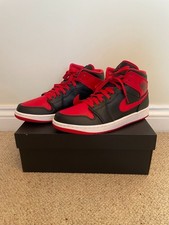 Mens Nike Air Jordan 1 Mid - DQ8426 060 - 'Alternate Bred' Black Fire Red White