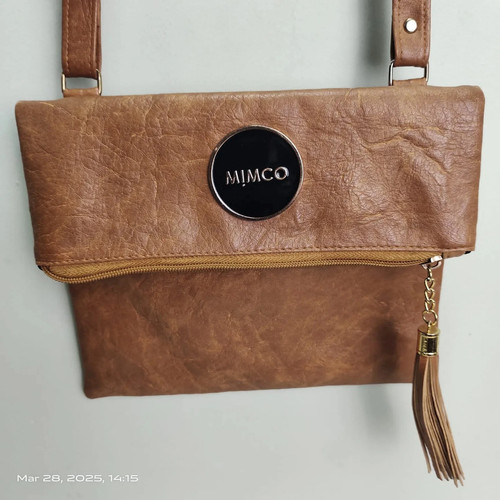 Mimco brown leather cross body - cross,
