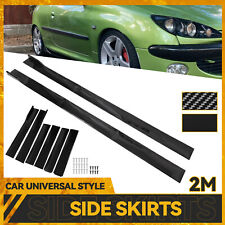 2m 78.7" Car Universal Side Skirts Extension Rocker Panel Splitter Lip Gloss NEW