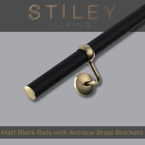 Matt black indoor stair - matt,