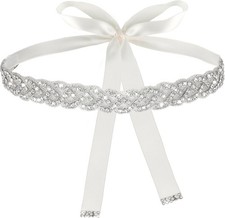 Amaxiu Handcrafted Bridal Rhinestone Wedding Belt for Women, Bling Crystal Belts
