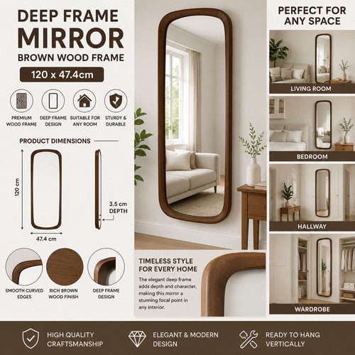 Deep frame wall mirror - frame,