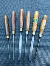 SIX VINTAGE ENGLISH WOOD CARVING GOUGES