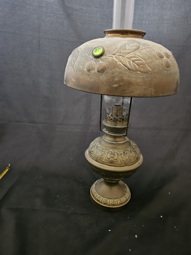 Brass oil lamp - brass,
