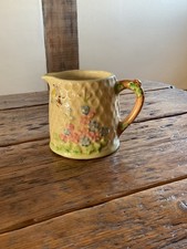Rare Vtge Kensington Ware Honeycomb Bee/Hollyhock Cream/Milk Jug