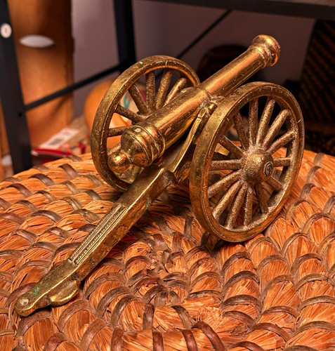 Rare vintage brass cannon - vintage,