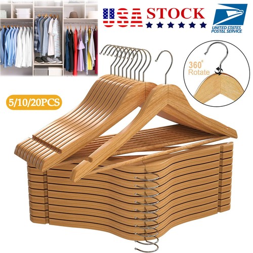 Pack wooden hangers suit - hangers,