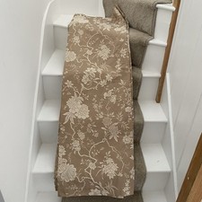 Sanderson Curtains Pencil Pleat 64” X 54” Beige Brown Cream Embroidery