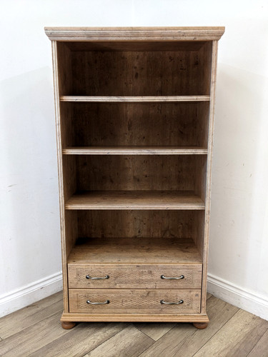 Bookcase faux distressed - distressed, pine