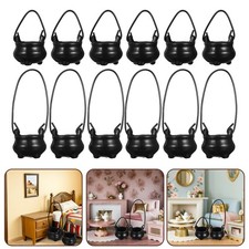  12 Pcs Dollhouse Miniatures Cauldron Halloween Party Craft Supplies