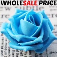 100 Pcs Large 6CM Artificial Flowers Foam Rose Heads Wedding Party Decor Bouquet