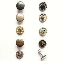 Double Cap Leather Craft Rivets 9mm Cap X 9mm Long Stems
