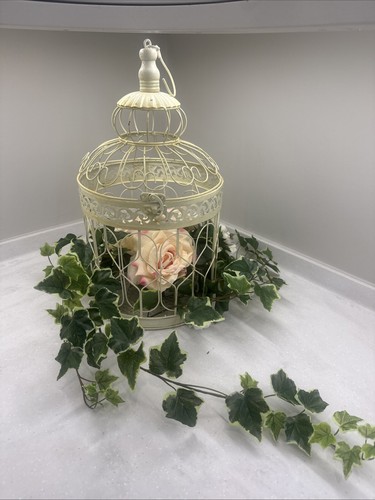 Wedding bird cage with roses - cage,
