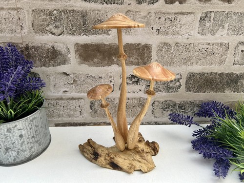 Wooden bali honeycap mushroom - wooden,