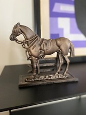 Vintage interior accessory, letter holder, cast iron art piece, cast iron horse