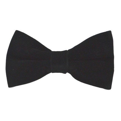 Luxury black velvet bow - velvet,