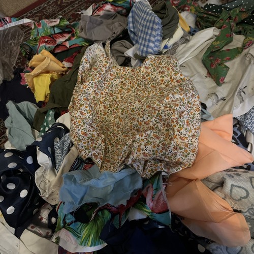 Large fabric scraps and - fabric,