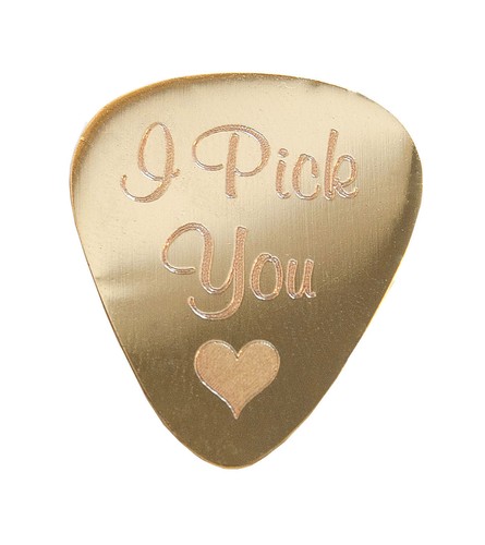 Personalised metal 1mm pick - 1mm, "i