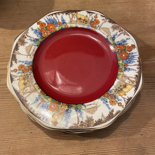 Octagonal tea plates - octagonal,