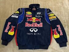 Unisex Adults F1 Team Racing Red Bull Jacket Embroidery Cotton Padded Navy Blue