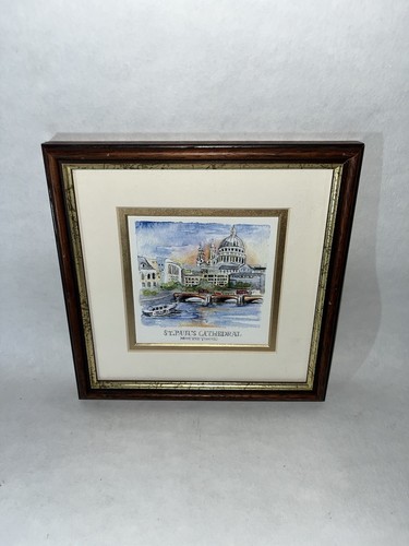 Vintage wooden square picture - square,