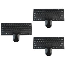  3 Pack Wireless Keyboard Mouse Set Mini Portable Tablet Computer