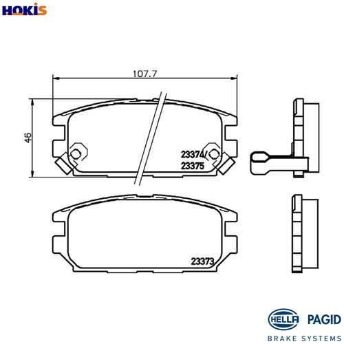 Brake pad set disc - brake,
