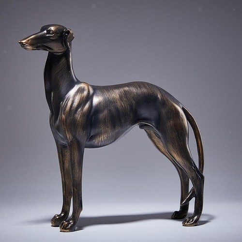 Greyhound dog statue desk - dog,