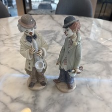 Pair of Lladro Sad Act Clowns