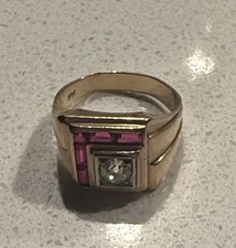 14K GOLD Vintage Art Deco