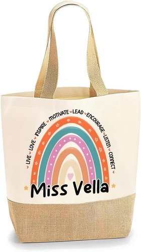 Teacher rainbow canvas - rainbow,
