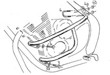 Yamaha XJ600 Diversion S/N (1991-) Engine Guard - Chrome BY HEPCO AND BECKER