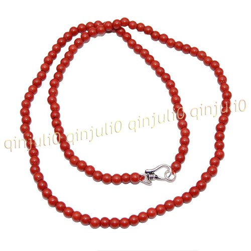 4mm genuine natural red coral - 4mm,