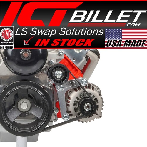 Ict billet alternator bracket - ict,