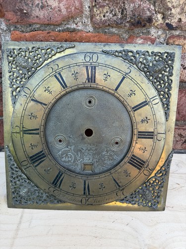 Antique longcase brass clock - longcase,