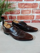 Men's Sweeney 'Foster' chestnut brown smart formal brogues shoes UK 7 EU 41