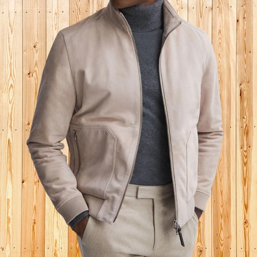 Mens beige suede leather - mens,