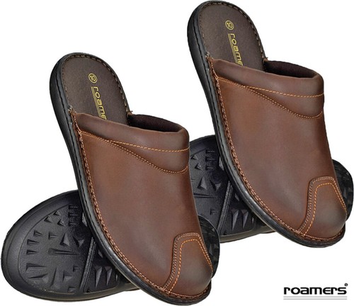 Mens slip leather clogs - mens,