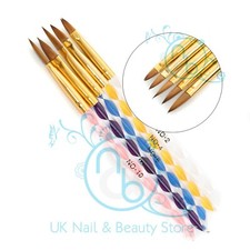 Acrylic Brush Set 5pc Nail Art