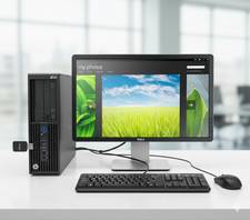 Postazione Completa Pc HP Z230 i7-4790 16- 32GB 240GB- 1Tb SSD Monitor 19"- 23"