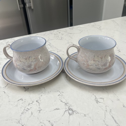 Denby tasmin cups and saucers - denby,