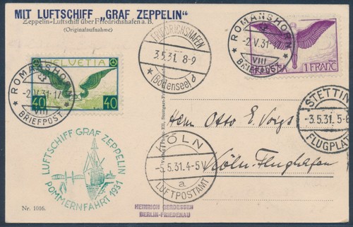 Zeppelin pomerania trip 1931 - pomerania,