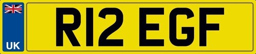 Reg number plate - plate, f